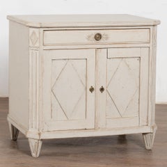 Mid-19th Century Swedish Gustavian White Painted Sideboard Cabinet