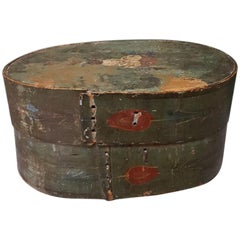 Mid-19th Century Swedish Hand Painted Bridal Box