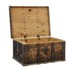 Mid 19th century Swedish hand painted strong box