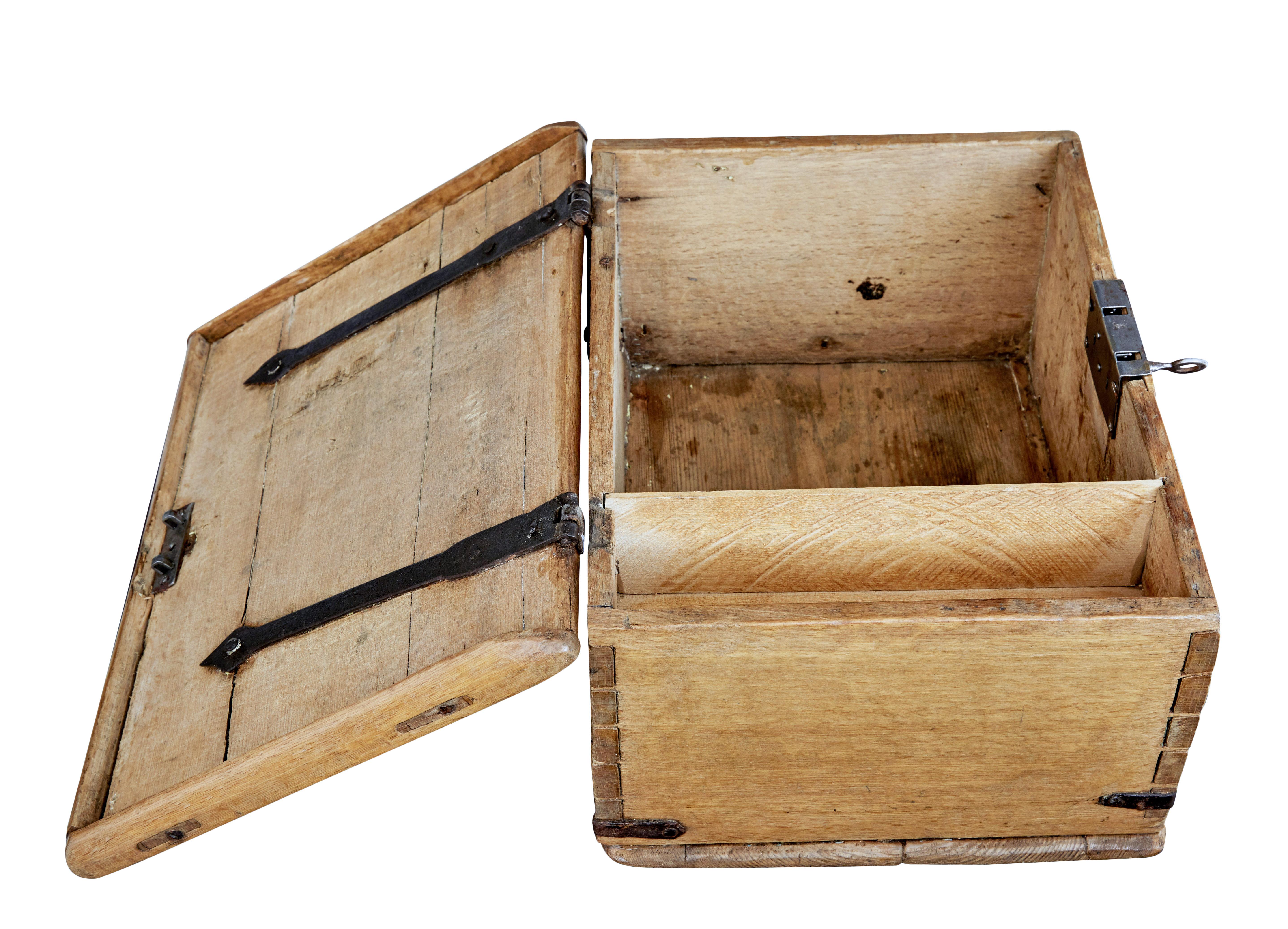 Mid-19th Century Swedish Oak and Pine Decorative Box 2