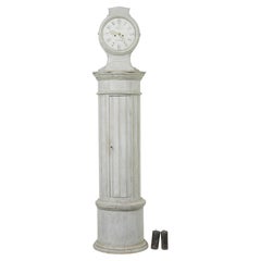 Mid 19th century Swedish painted long case clock