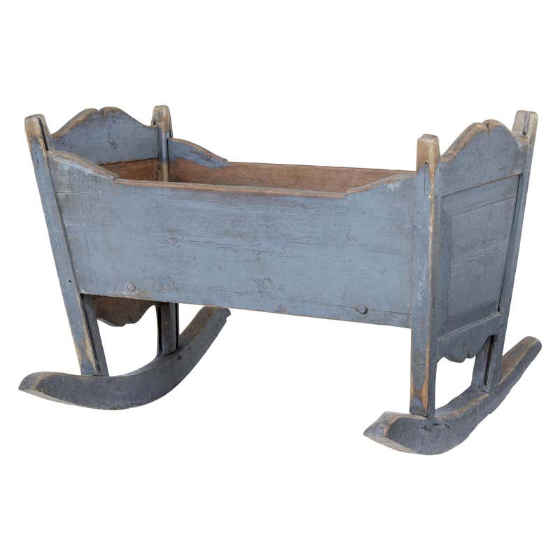 Dutch Woven Iron Wire Rocking Cradle For Sale at 1stDibs