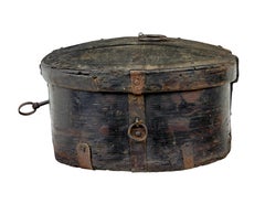 Mid 19th century Swedish painted pine strong box