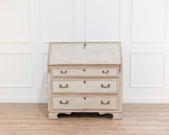 Mid-19th Century Swedish Painted Secretary in Pine, circa 1840–1850