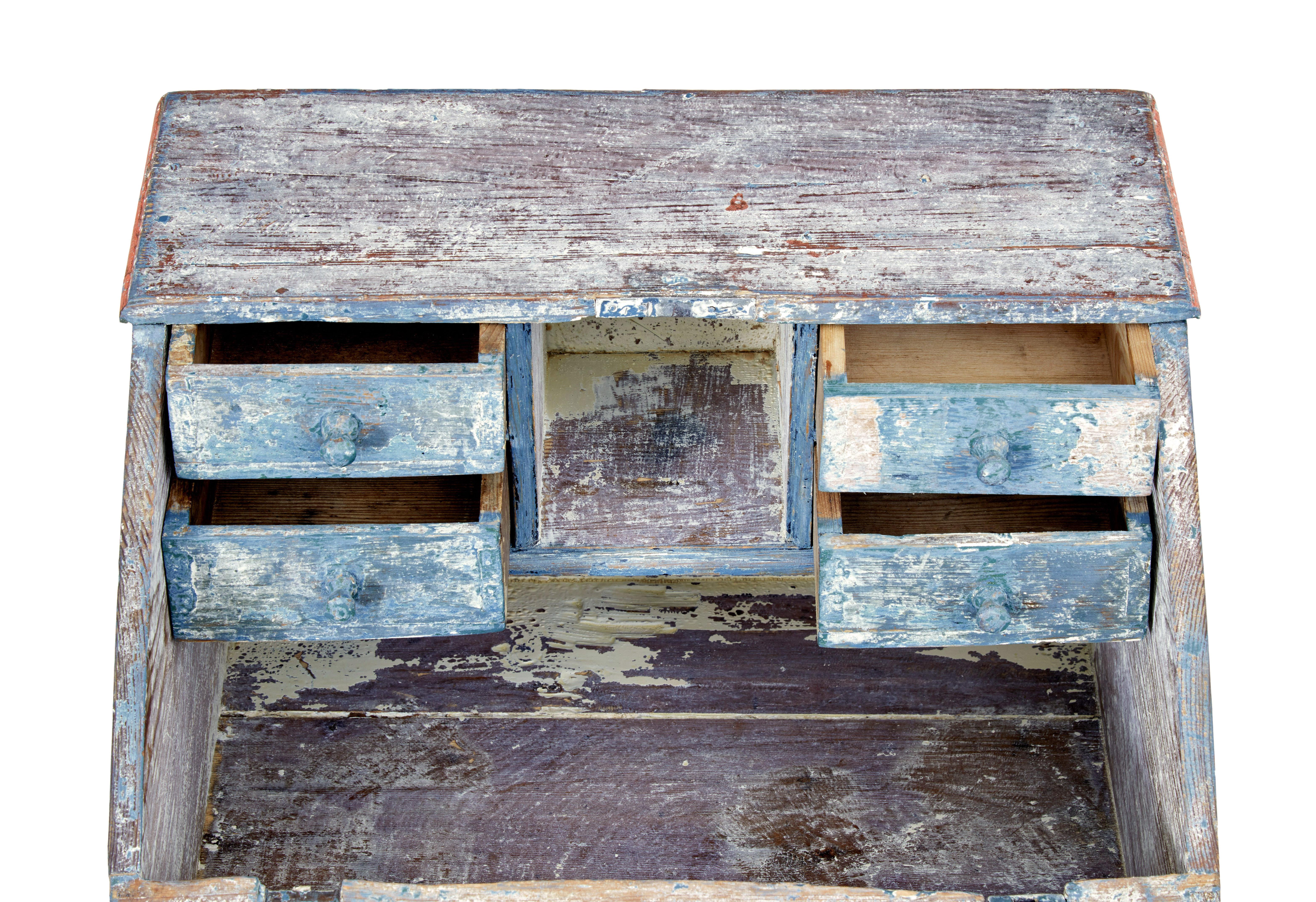 Woodwork Mid 19th century Swedish painted table top writing desk