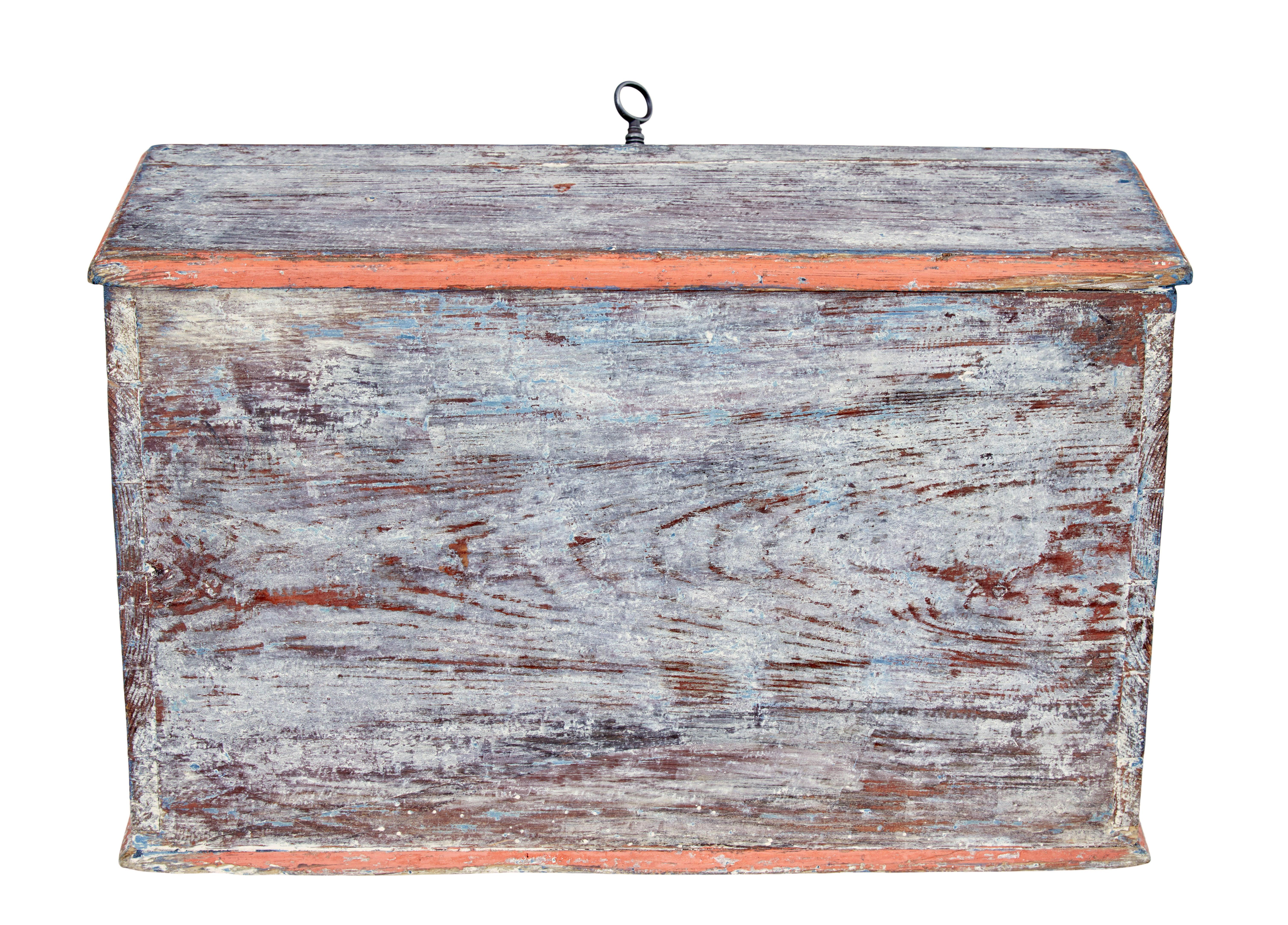 Mid 19th century Swedish painted table top writing desk 1