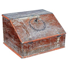 Mid 19th century Swedish painted table top writing desk