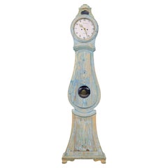 Horloge mora en pin suédois à long boîtier du milieu du 19e siècle