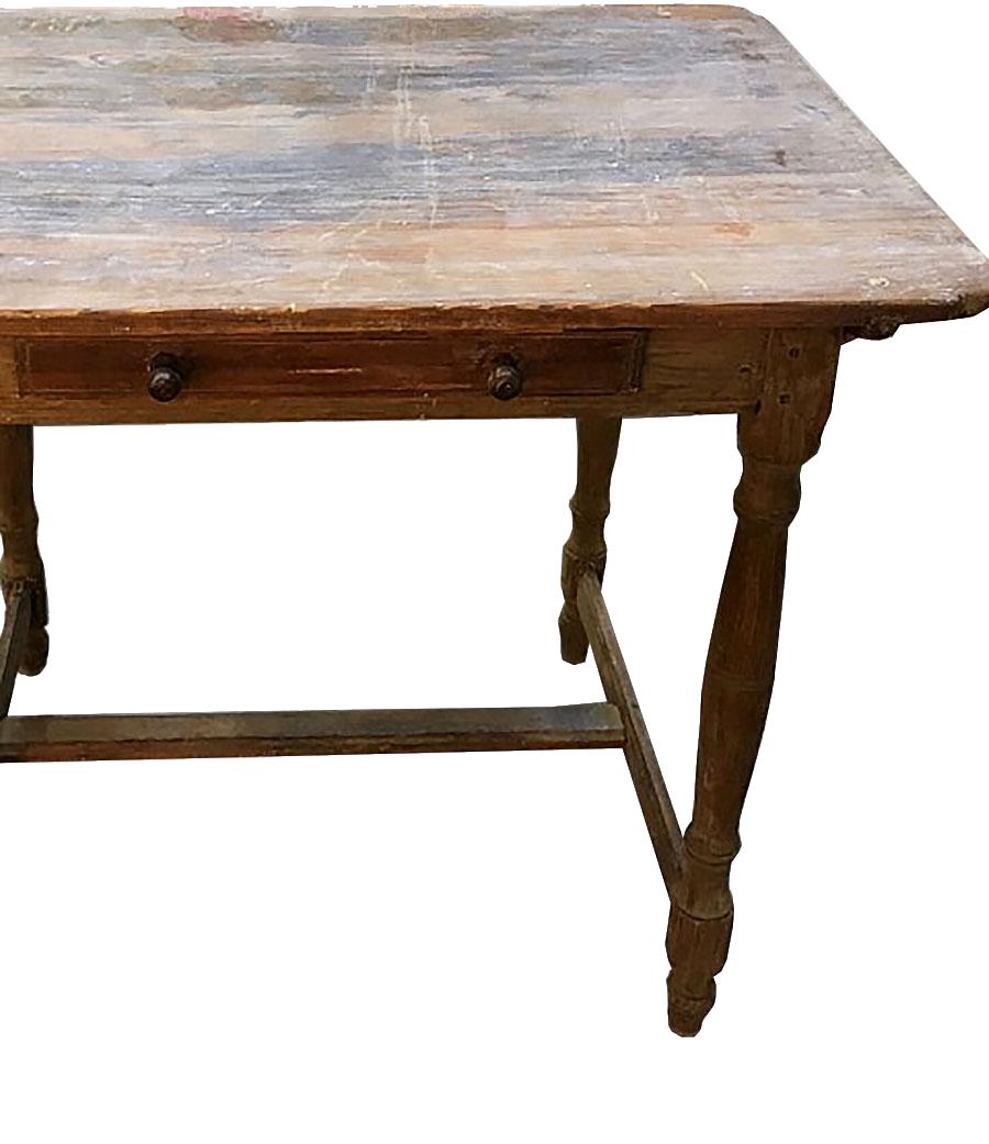 Swedish Mid-19th Century Scandinavian Rococo Table with Carved Wooden Legs