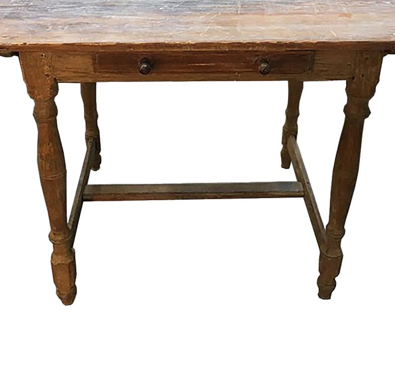 Mid-19th Century Scandinavian Rococo Table with Carved Wooden Legs In Fair Condition In Tetbury, Gloucestershire