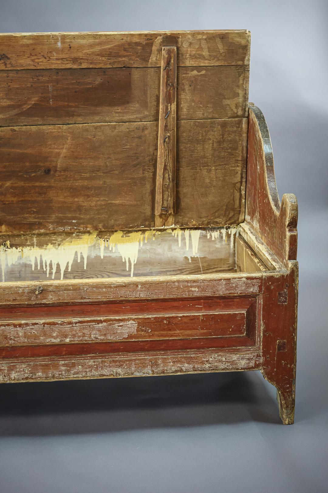 Wood Mid-19th Century Swedish Settle