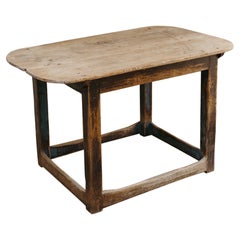 mid 19th century Swedish table ... rests of old paint ..