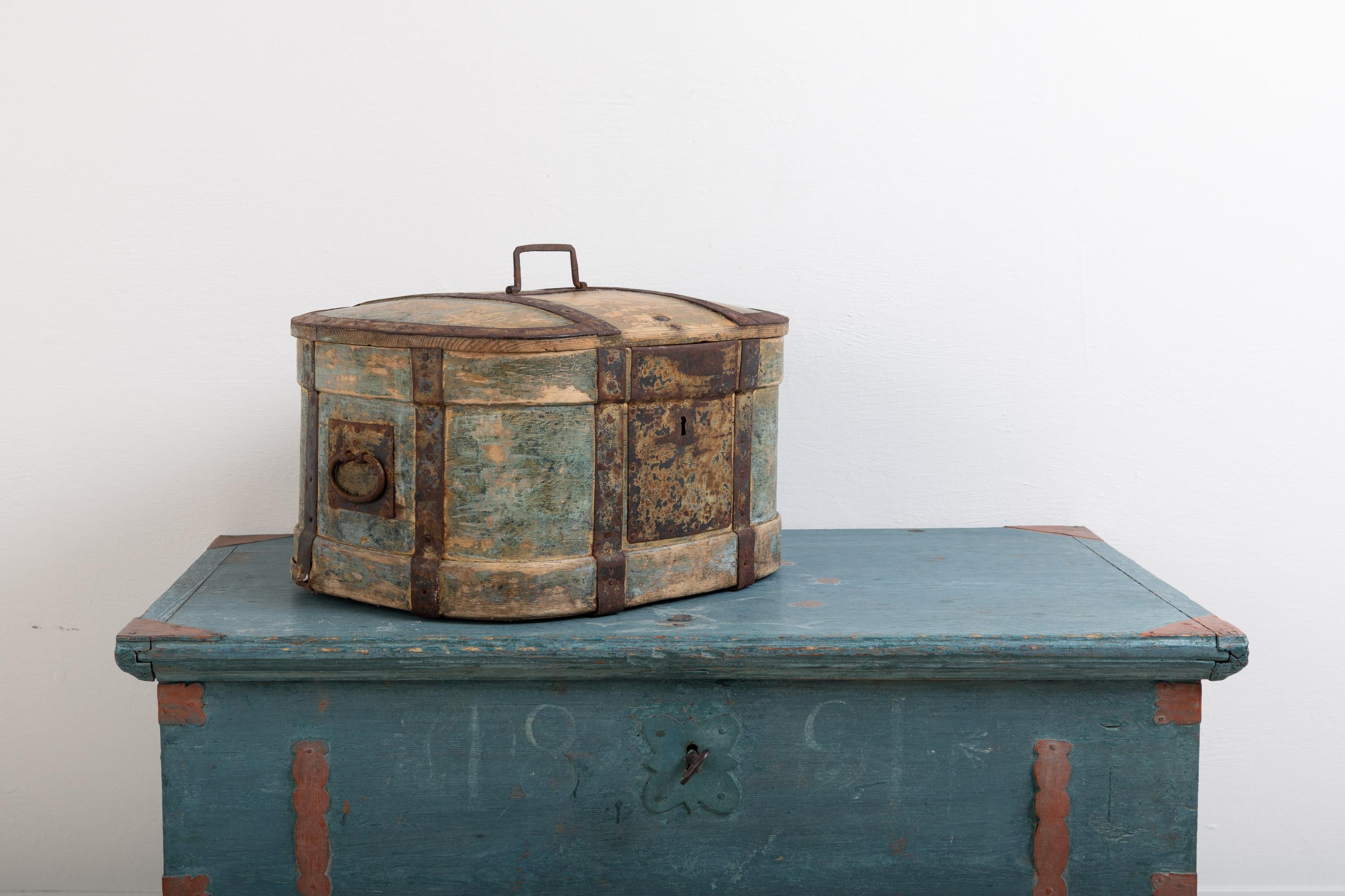 Hand-Crafted Mid-19th Century Swedish Travel Box