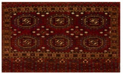 Mid 19th Century Tekke Turkmen Chuval with Silk & Cotton Highlights 