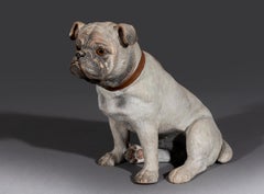 Mid-19th Century Terracotta Figure of French Bulldog