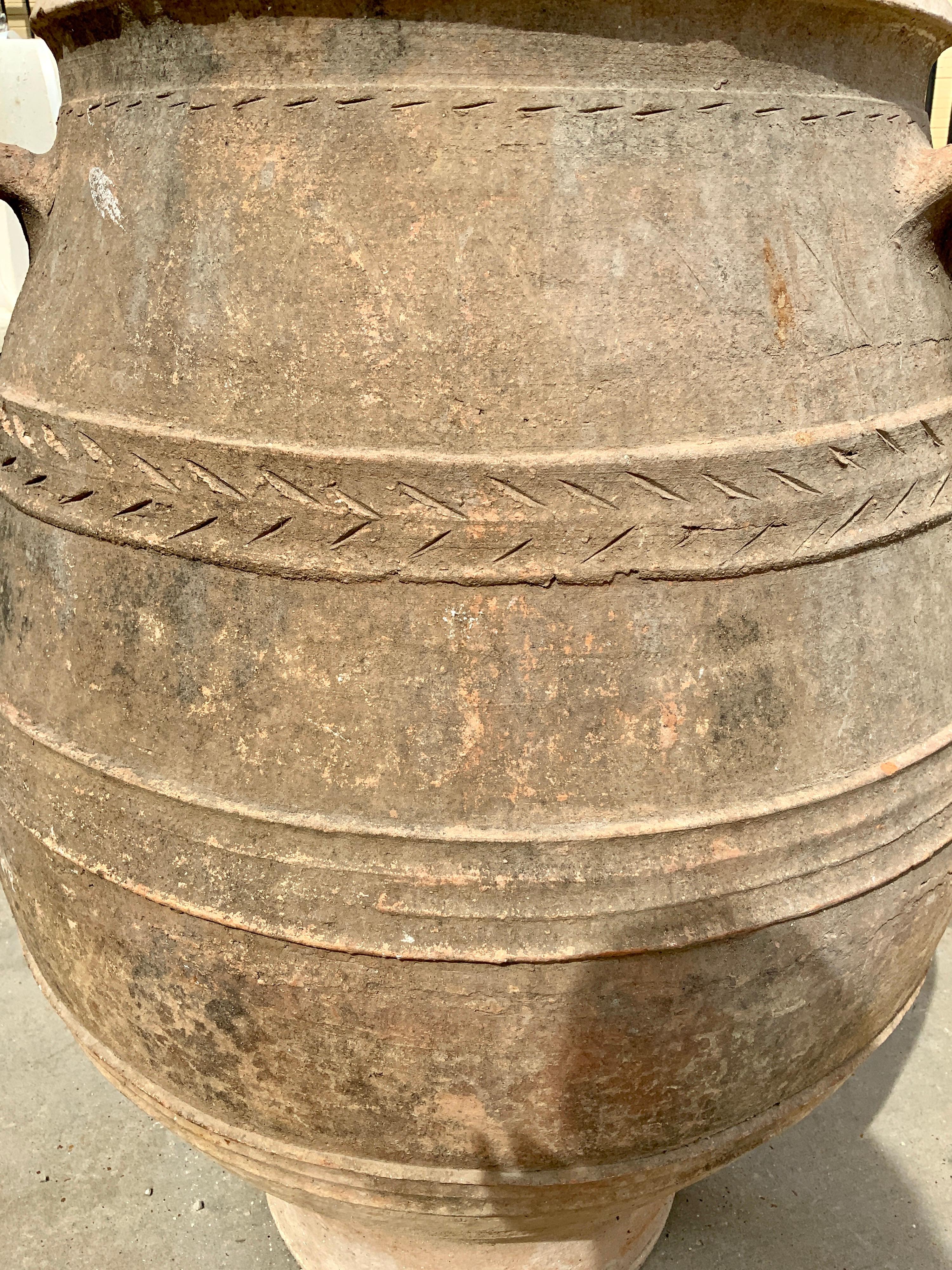 This terracotta vessel origins from Greece, circa 1850.
 