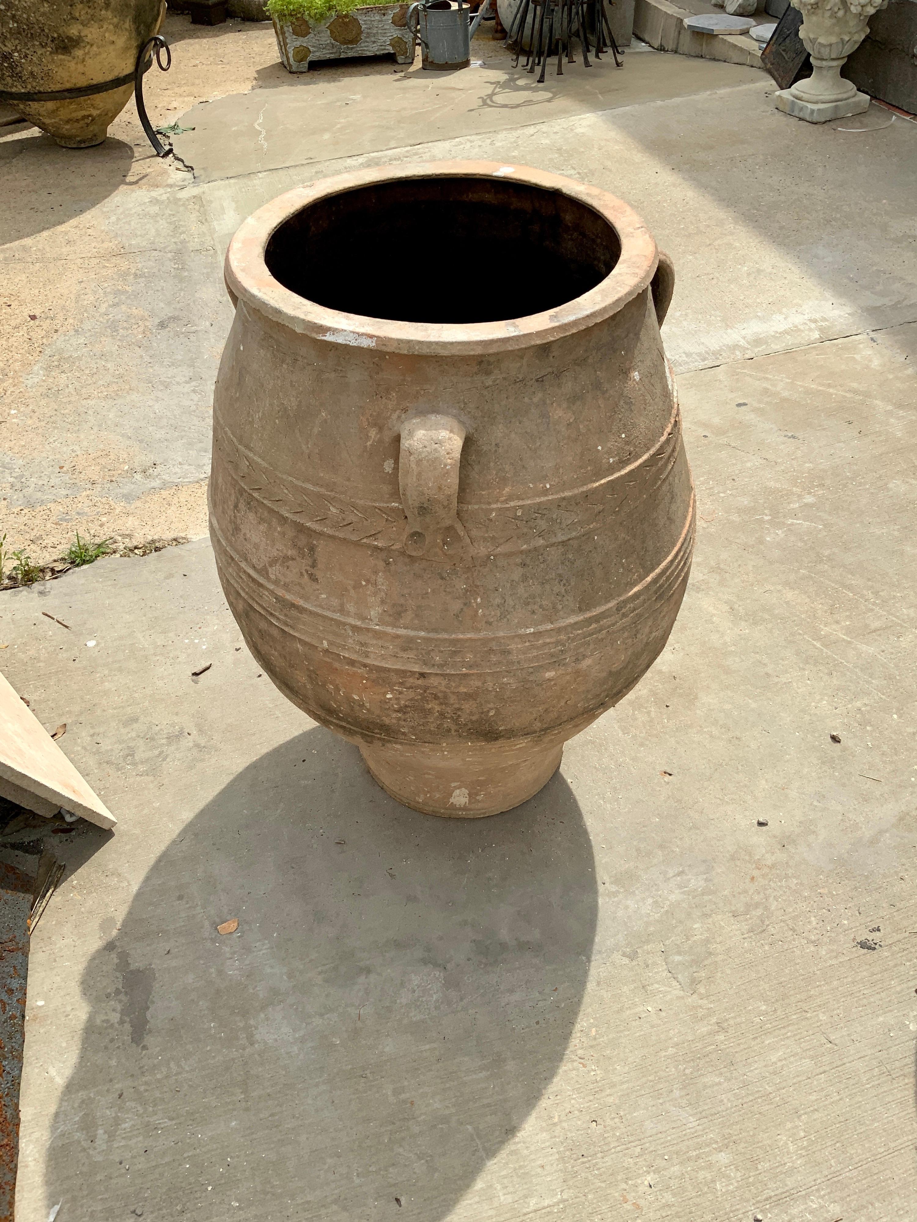Mid-19th Century Terracotta Vessel from Greece In Good Condition In Dallas, TX