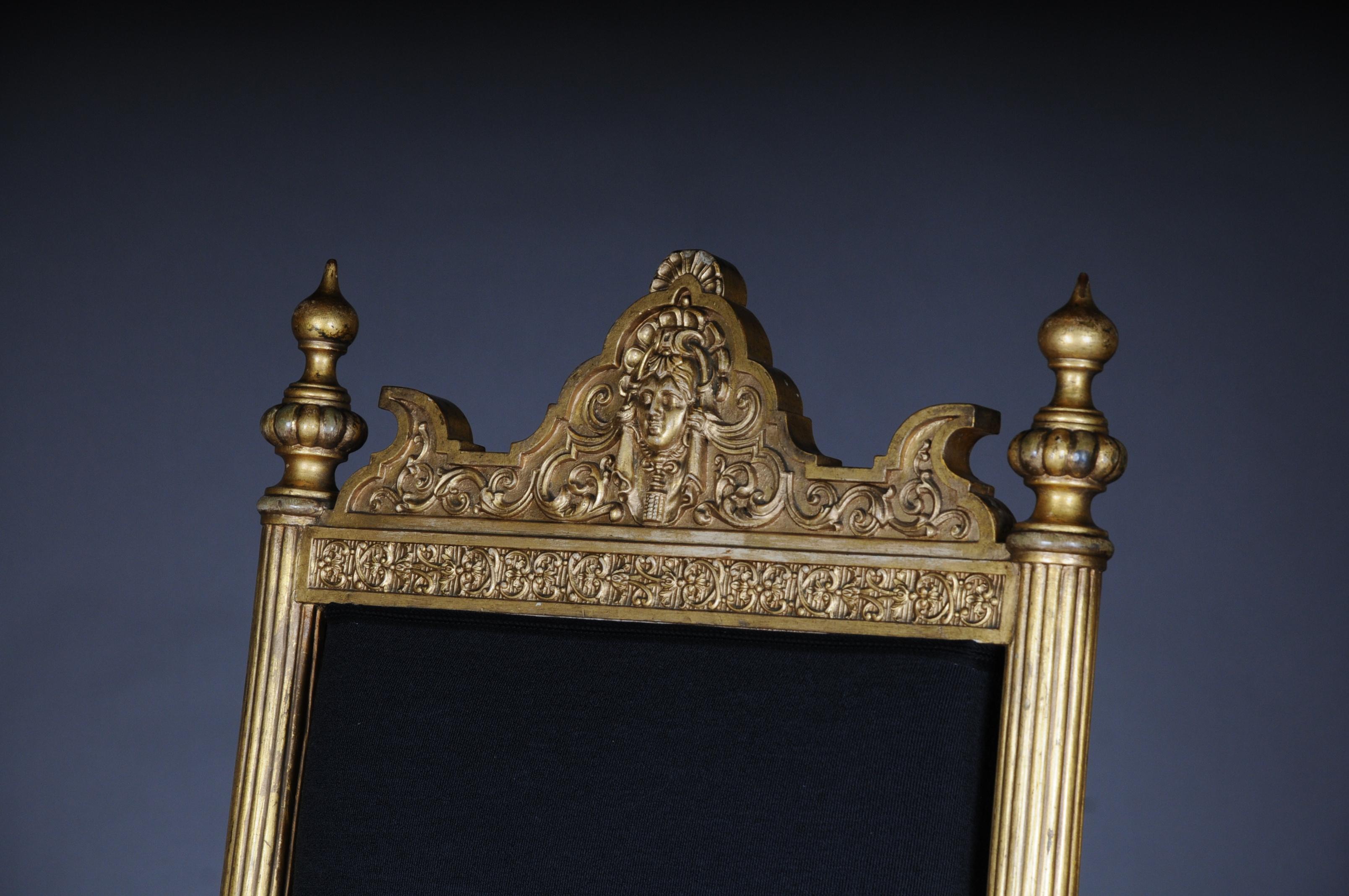 Fauteuil trône du milieu du XIXe siècle Probablement design de Johann Heinrich Strack en vente 2