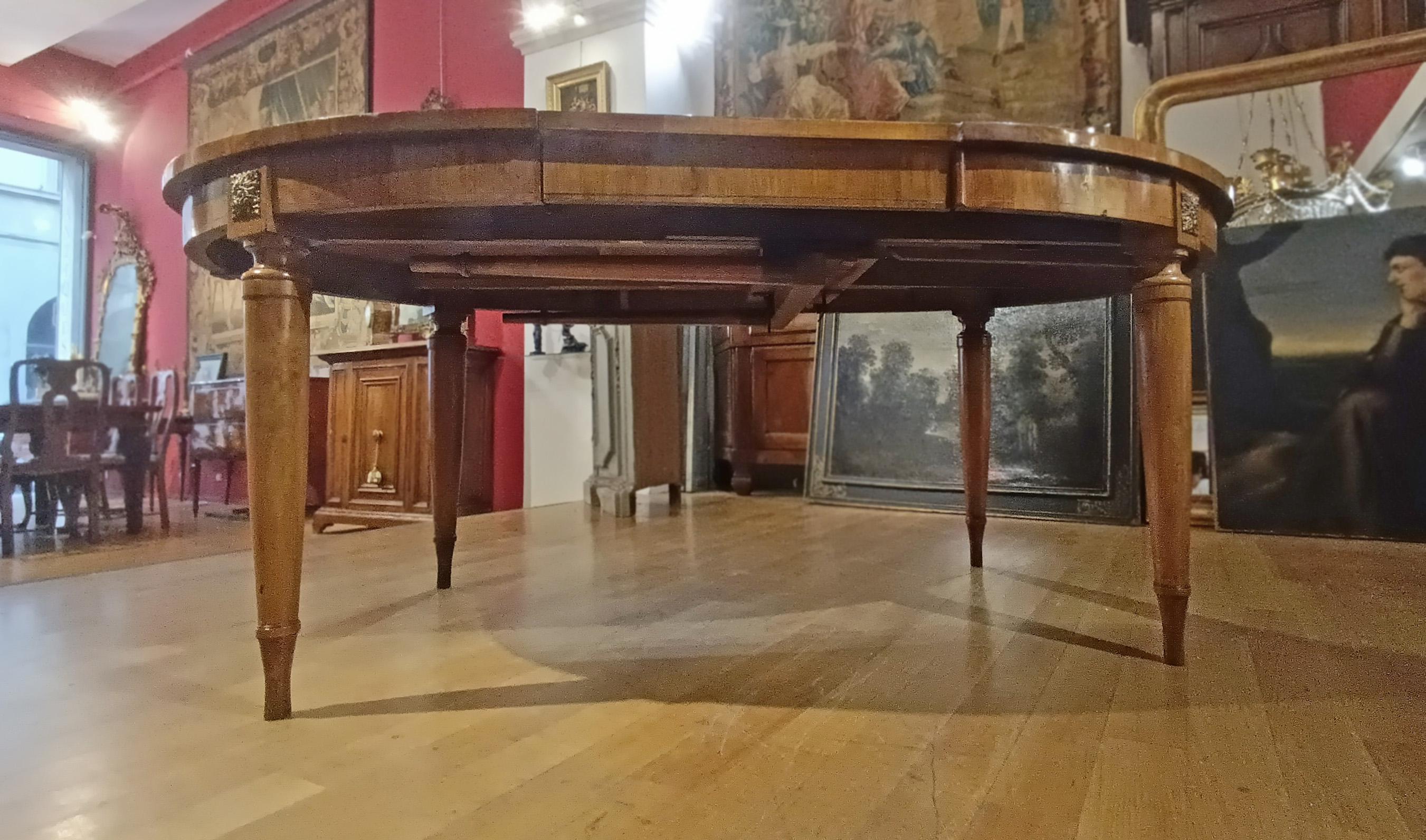 MESA DE COMEDOR DE BREZO THUJA DE MEDIADOS DEL SIGLO XIX Bronce en venta