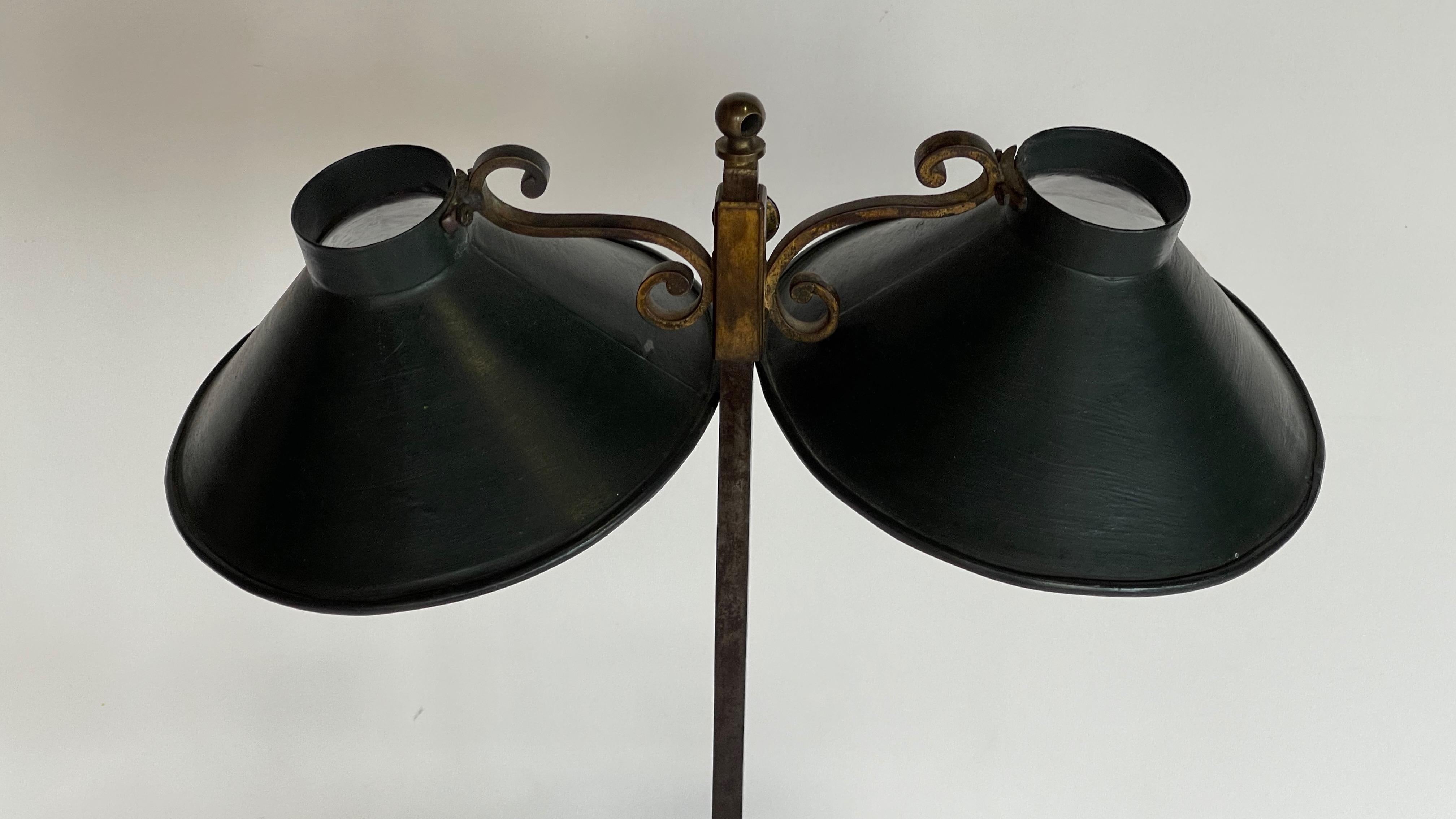 Mid 19th Century Tole Candle Lamp In Good Condition For Sale In Charlottesville, VA