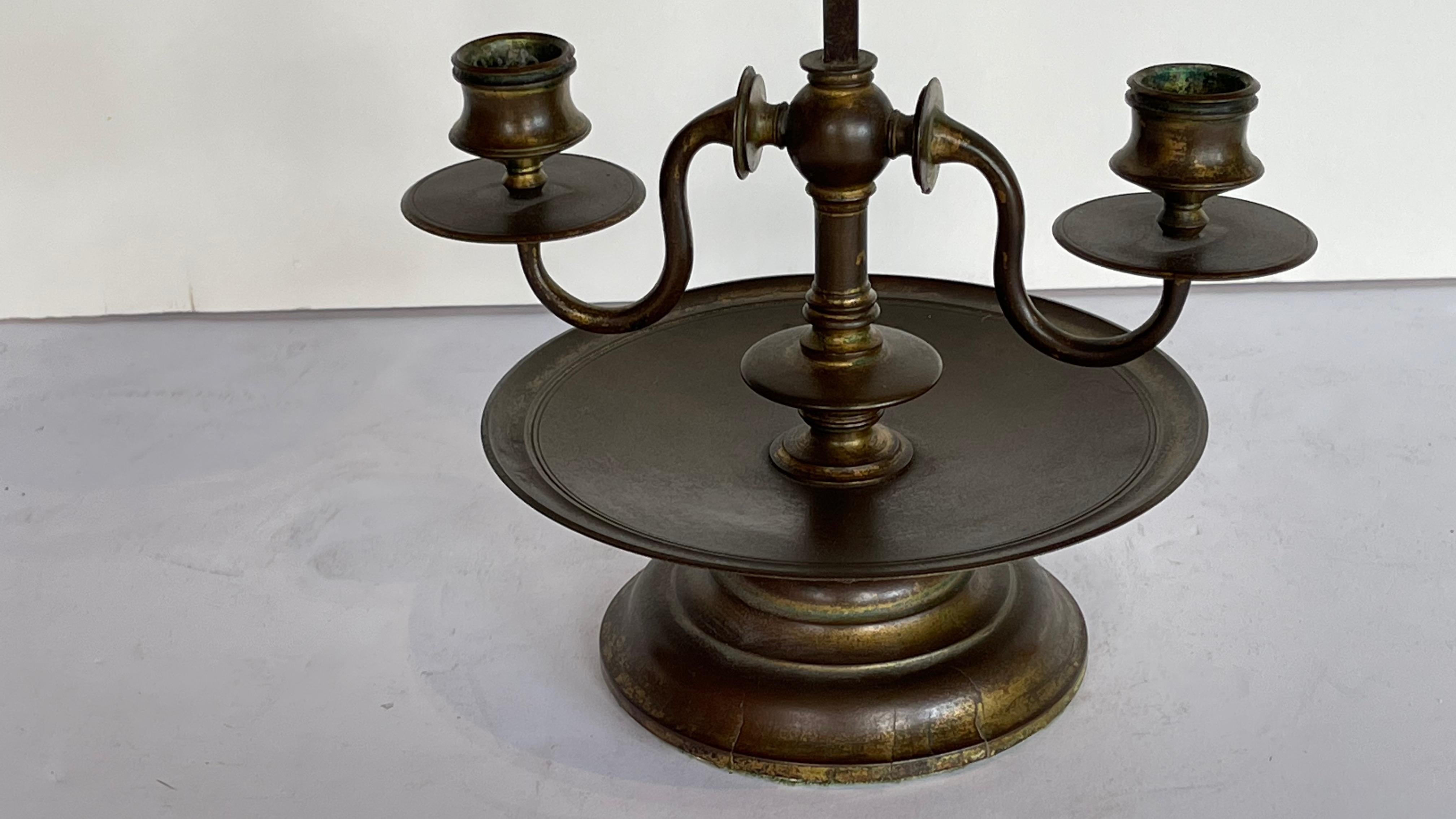 Metal Mid 19th Century Tole Candle Lamp For Sale