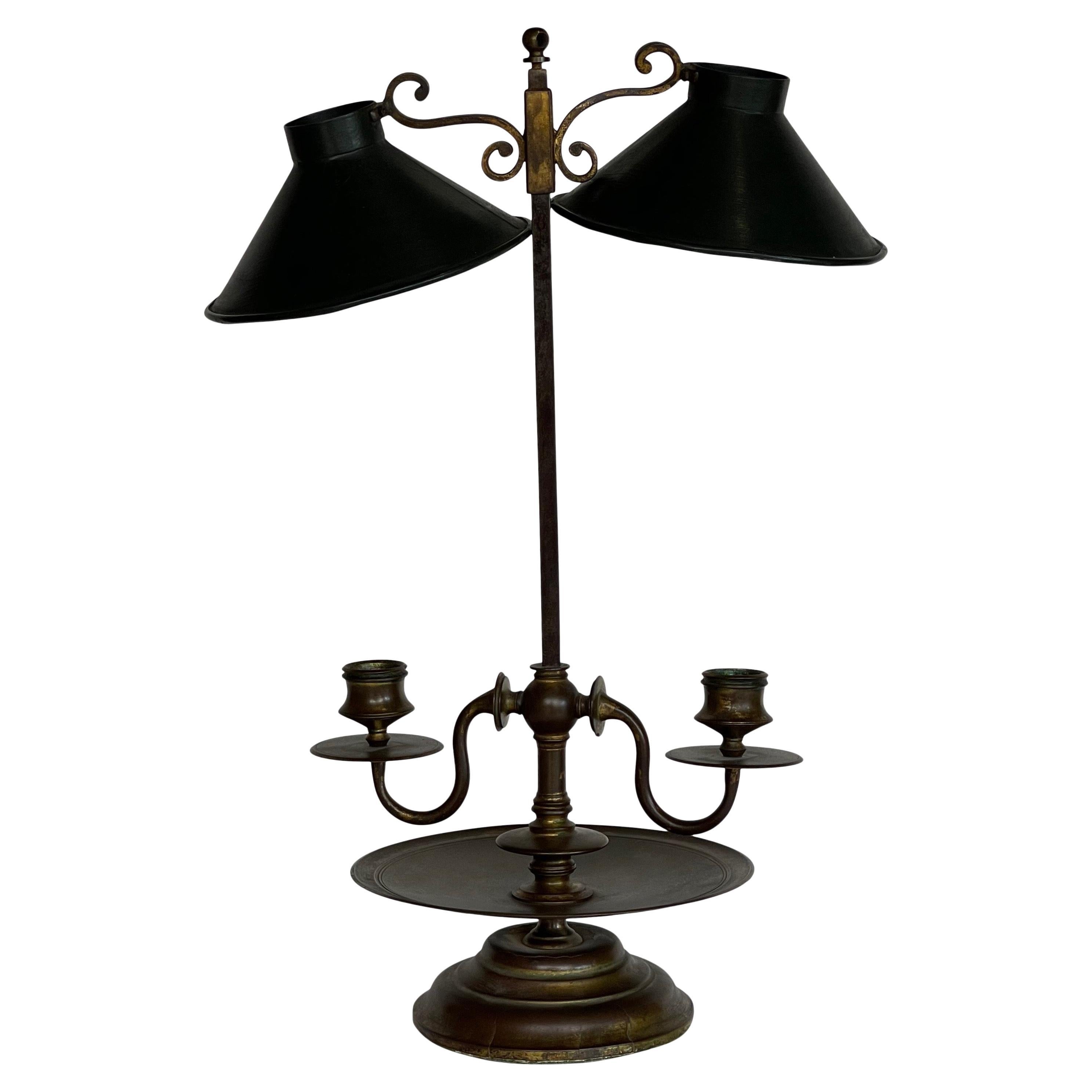 Mitte 19. Jahrhundert Tole Kerzenlampe im Angebot
