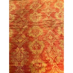 Mid 19th Century Tribal Turkish Oushak Rug
