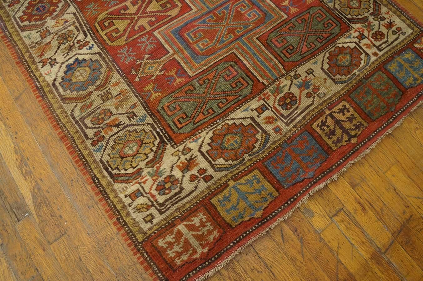 Mid-19th Century Turkish Anatolian Konya Runner Carpet (4'3