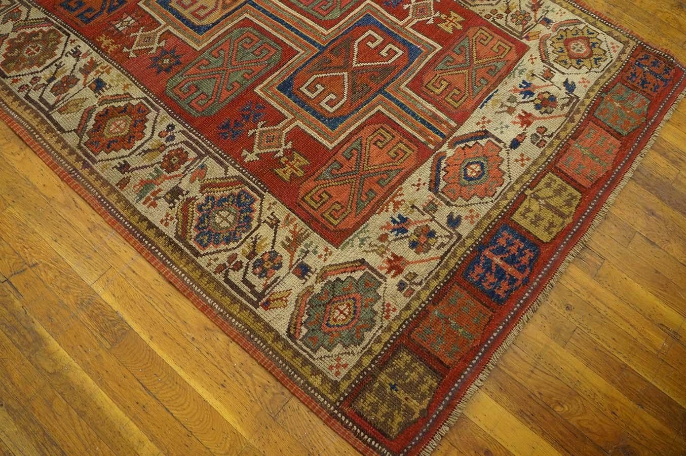 Mid-19th Century Turkish Anatolian Konya Runner Carpet (4'3