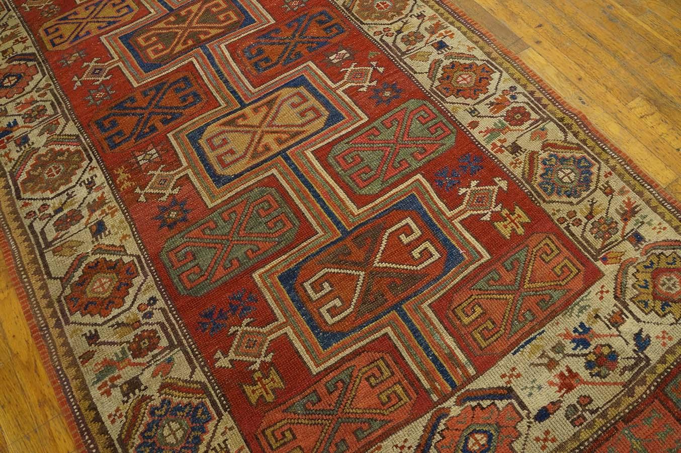 Mid-19th Century Turkish Anatolian Konya Runner Carpet (4'3