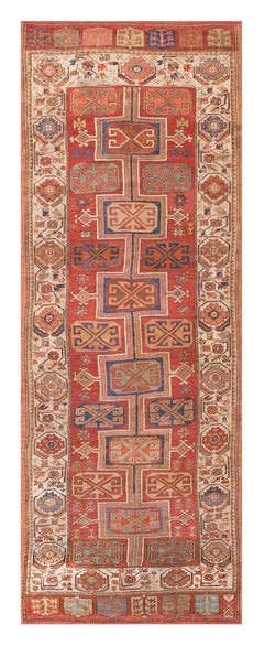 Mid-19th Century Turkish Anatolian Konya Runner Carpet (4'3" x 11'6"-130 x 351)