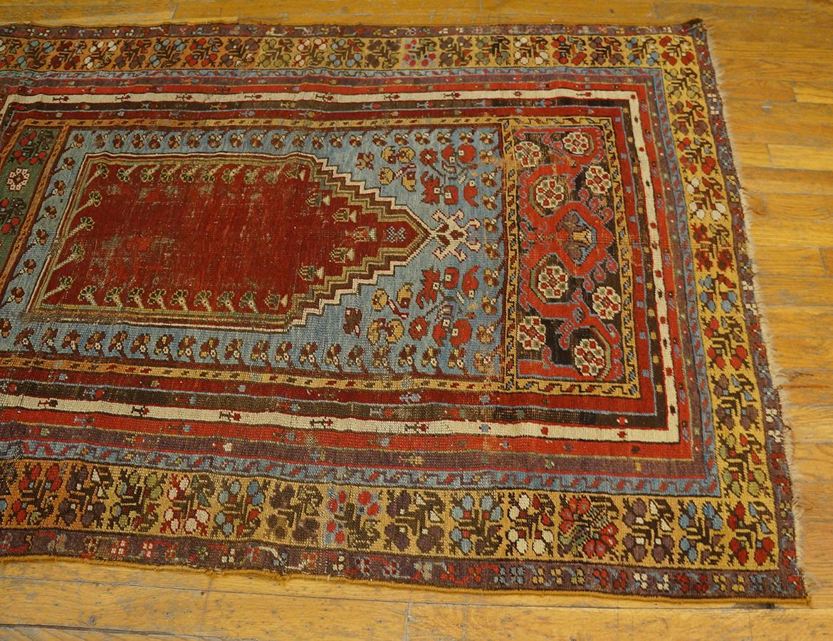 Turc Tapis de prière turc du milieu du XIXe siècle de Kirshehir ( 3'8