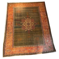 Mitte 19. Jahrhundert Türkisch Oushak Teppich 14'5" X 11'4"