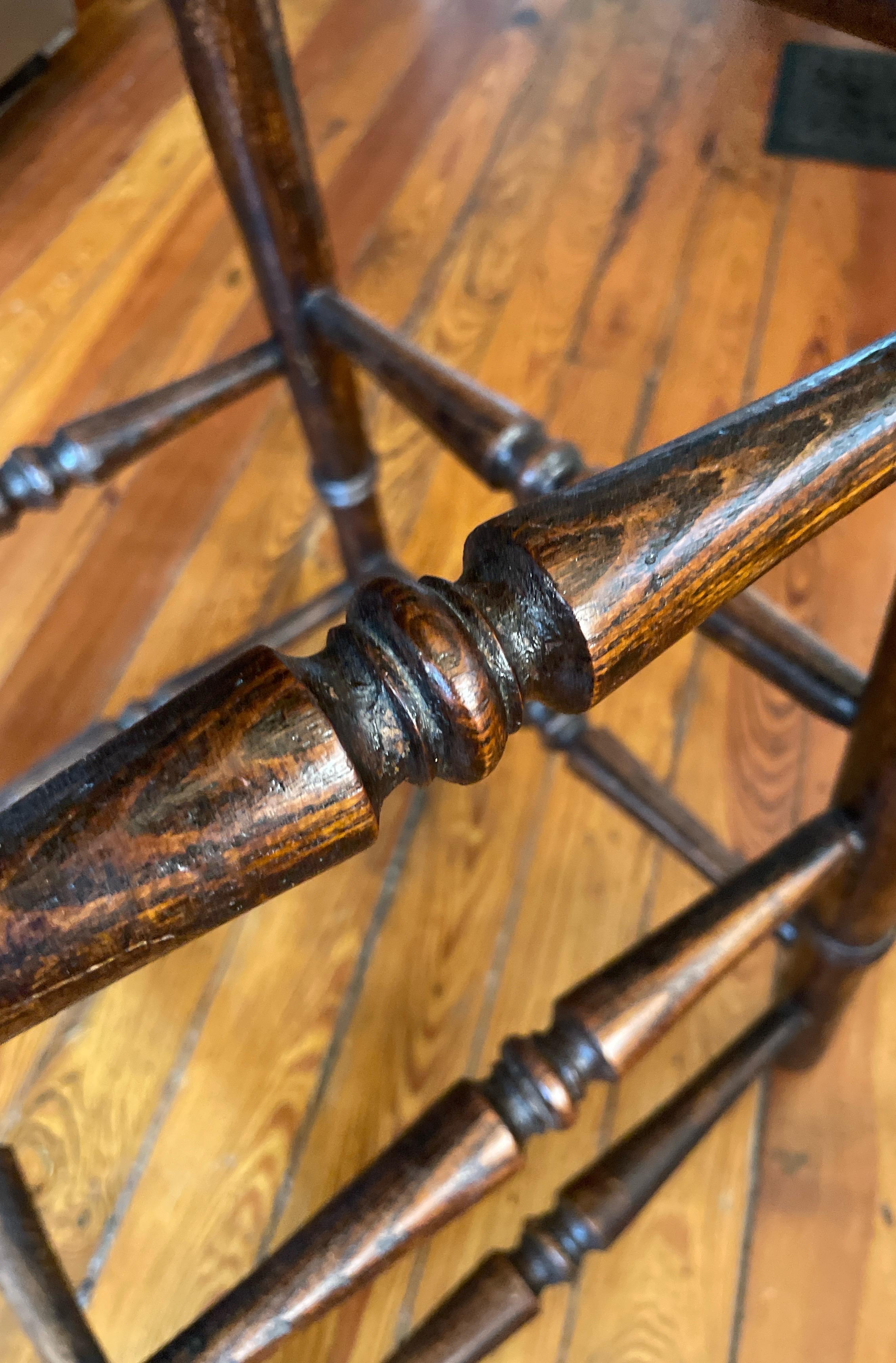 American Colonial Mid 19th Century turned legged stool For Sale