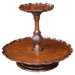 Mid 19th Century Two Tier Mahogany Lazy Susan