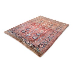 Mid-19th Century, Unique Heriz Silk Perfect Condition