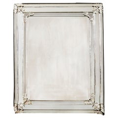 Antique Mid-19th Century Venetian Mercury Glass Rectangular Cushion Mirror