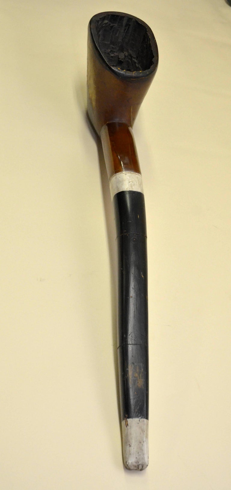 Mid19th Century Very Large Wooden Pipe from English Tobacco Shop For