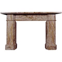 Mid-19th Century Victorian Architectural Reclaimed Marble Fireplace