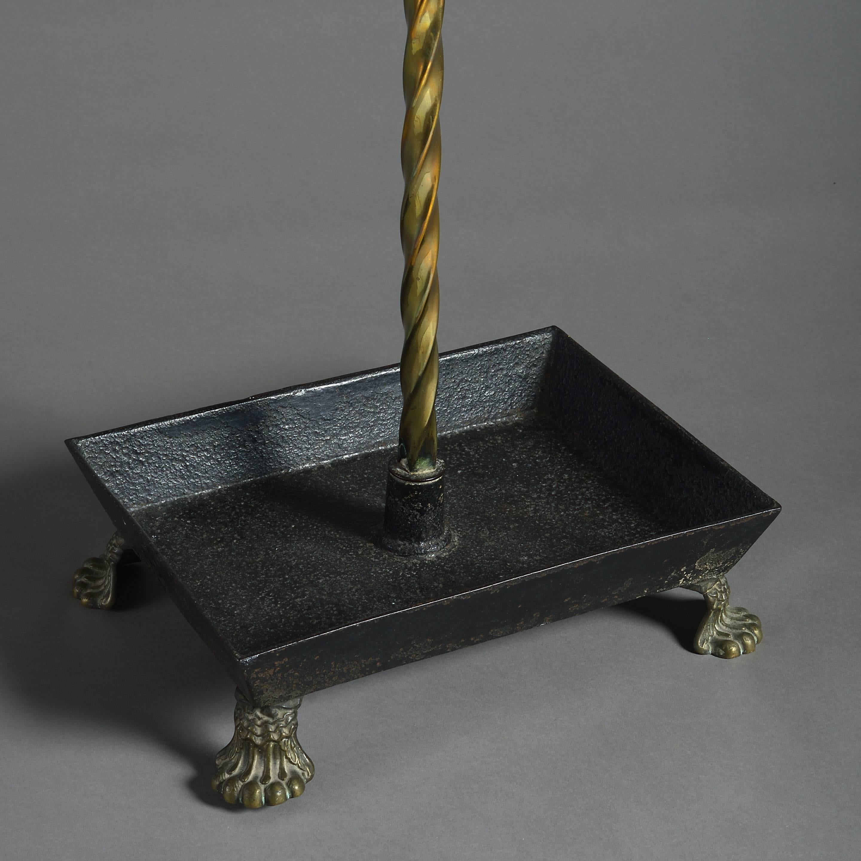 English Mid-19th Century Victorian Brass Stick Stand