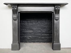 Mid 19th Century Victorian Cast Iron Fireplace Surround