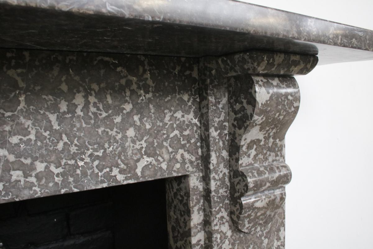 Mid 19th Century Victorian Derbyshire Limestone Fireplace Surround 2