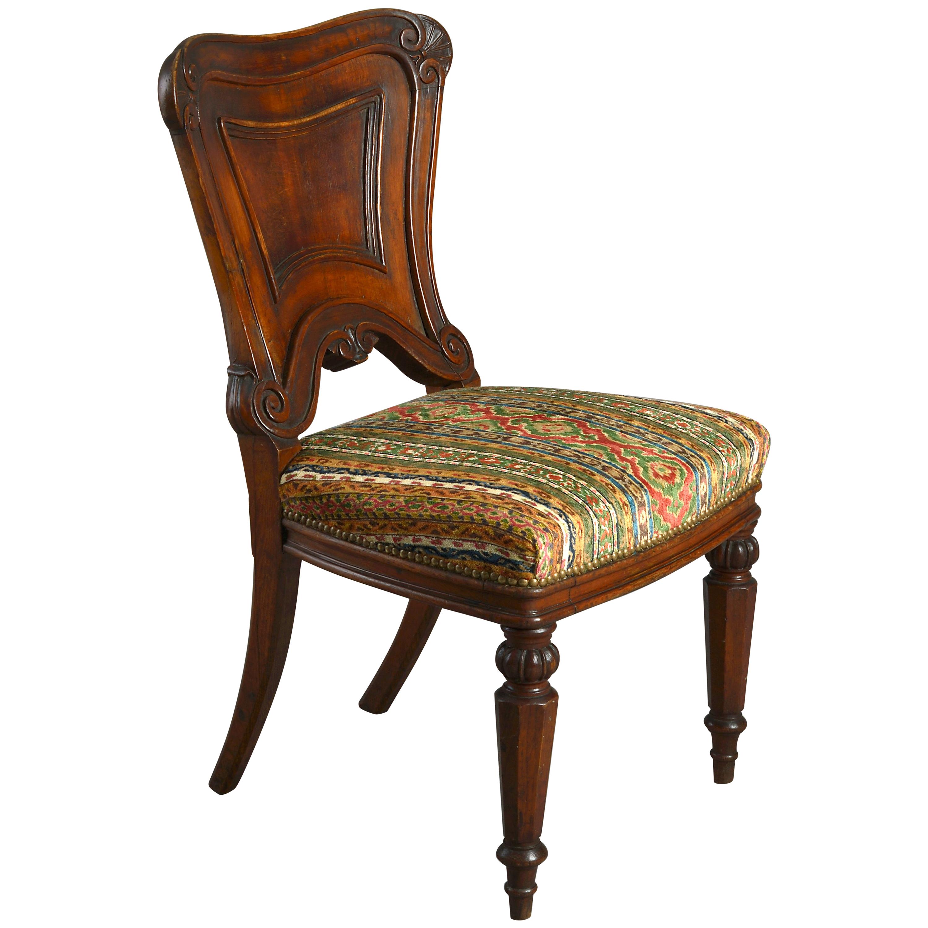 Mid-19th Century Victorian Period Oak Side Chair For Sale