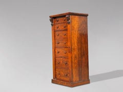 Mid 19th Century Victorian Period Rosewood Wellington Chest