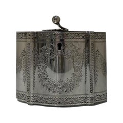 Mid-19th Century Victorian Sterling Silver Tea Caddy London 1860 William Smily
