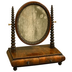 Mid-19th Century Victorian Walnut Dressing Table Mirror Mid-19th Century Victorian Walnut Dressing Table Mirror
