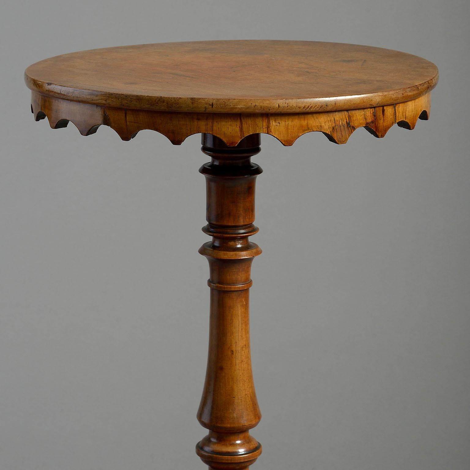 English Mid-19th Century Victorian Walnut Occasional Table