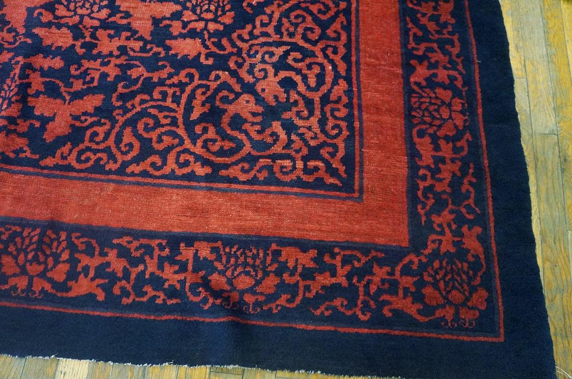 Mitte 19. Jahrhundert W. Chinesischer Kansu Teppich ( 11'6