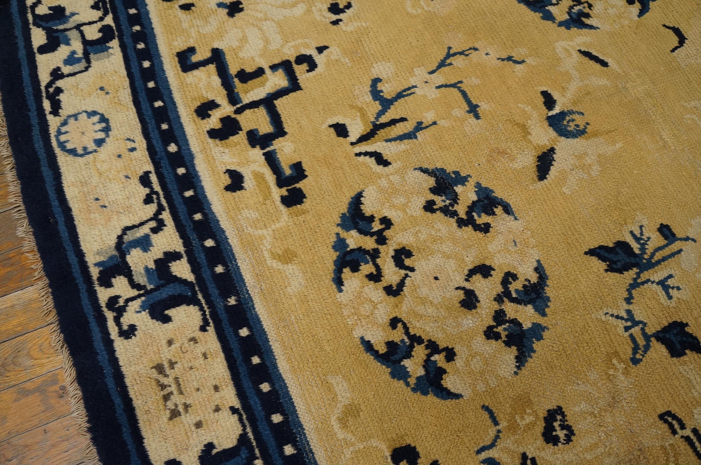 Tapis chinois Ningxia Kang du milieu du 19ème siècle ( 5'6