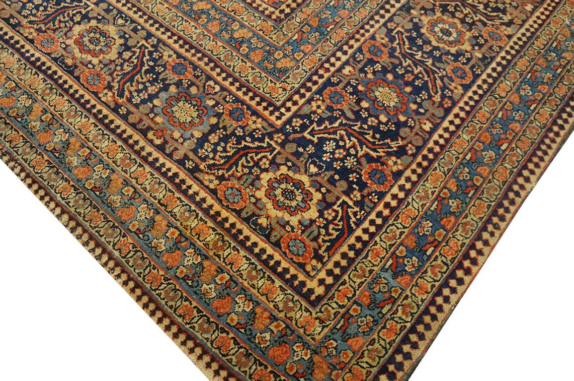 Annodato a mano Tappeto Bijar persiano della metà del XIX secolo W. 8' 0'' x 24' 6'' in vendita